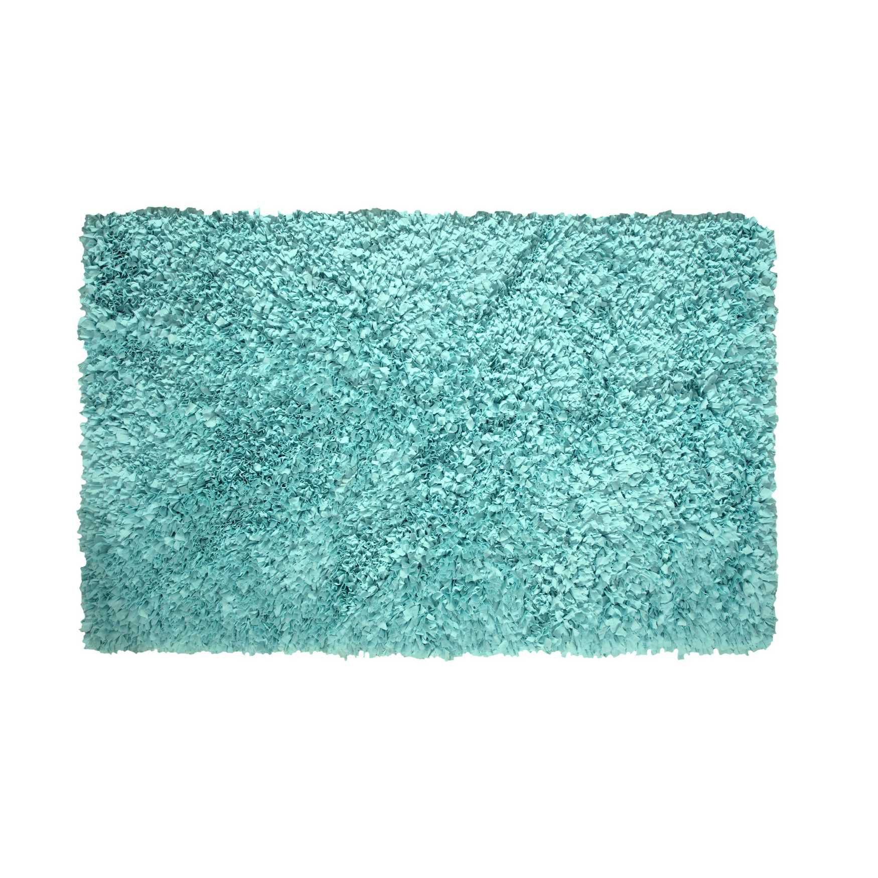 Bella Premium Jersey Shaggy Area Rug, AQUA, hi-res image number 0