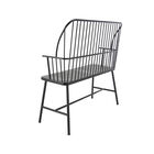 Black Metal Traditional Bench, , on-hover image number null