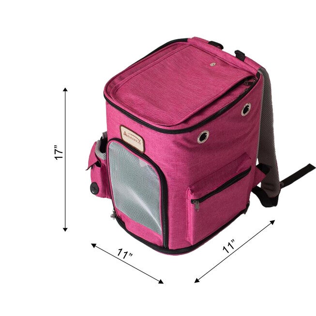 Pet Backpack Pet Carrier In PInk and Gray Combo, , alternate image number null