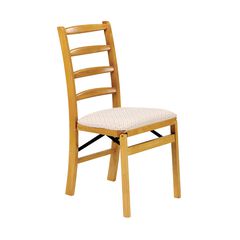 Shaker Ladderback Wood Folding Chairs, Set Of 2