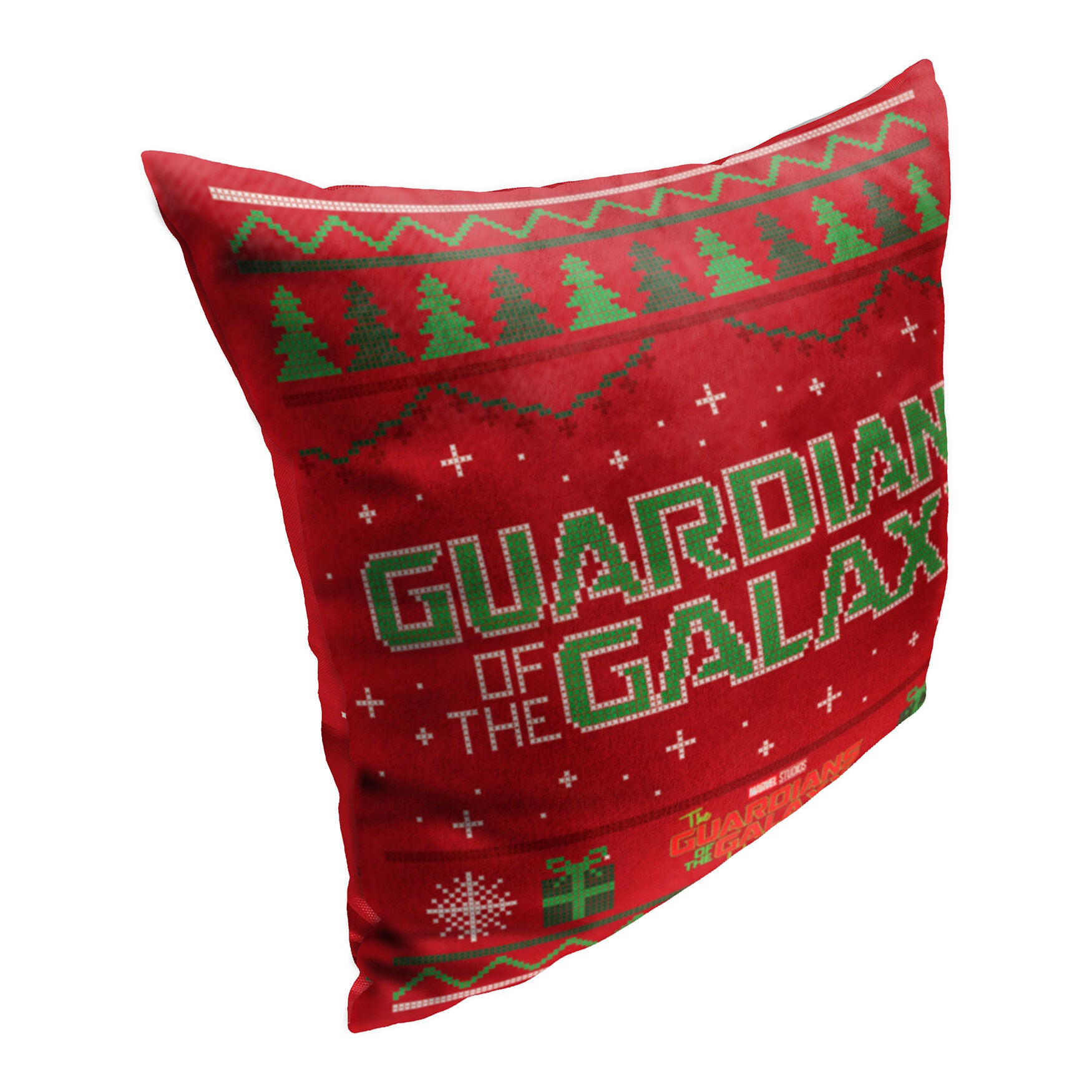 Marvel Gotg Holidayguardians Christmas Sweater 18X18 Printed Throw Pillow, , on-hover image number 1