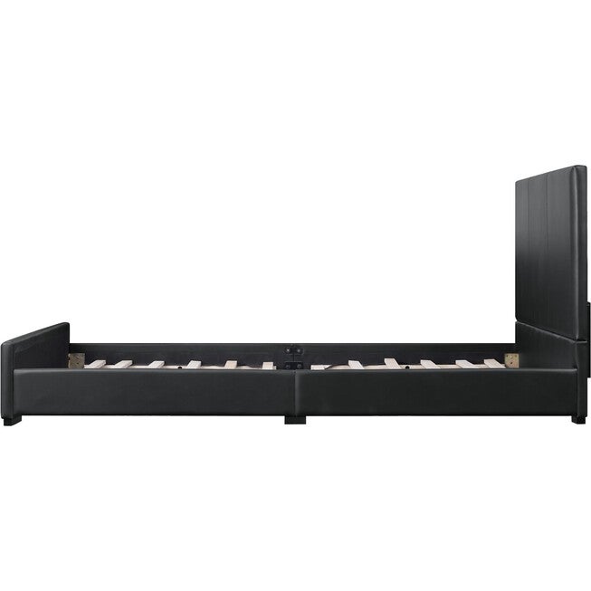 Abbey Platform Bed, Beige, Queen, BLACK, alternate image number 9