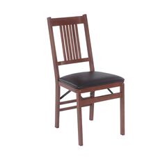 True Mission Wood Folding Chairs, Set Of 2