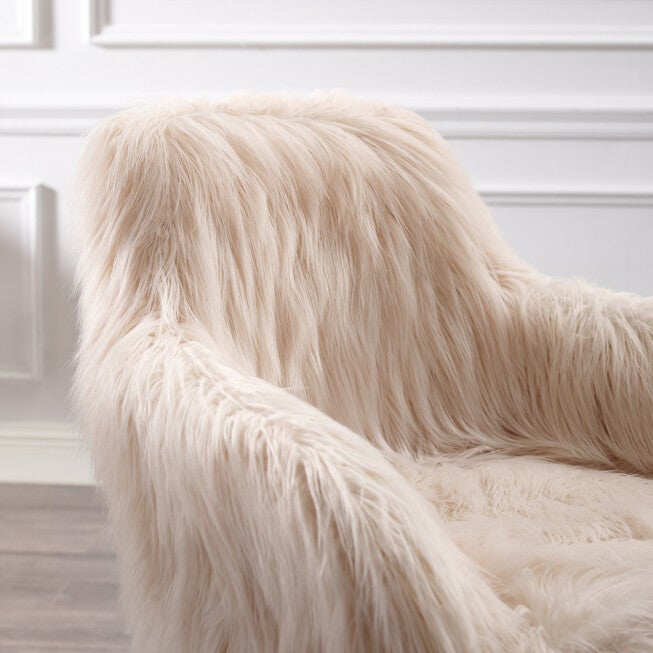 Dawson Faux Fur Barrell Office Chair Pnk, , alternate image number 3