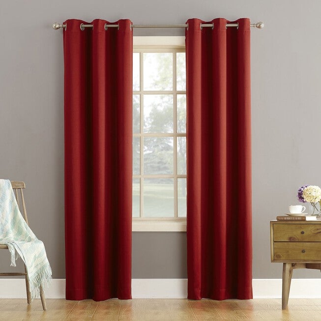 Talita Room Darkening Grommet Panel, BRICK, hi-res image number null