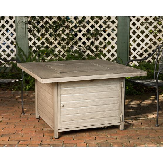Langhorne Square Aluminum LPG Fire Pit in Barnwood, , alternate image number null