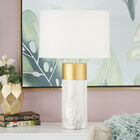 Cosmoliving By Cosmopolitan White Stone Table Lamp, , alternate image number null