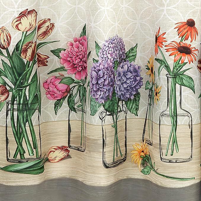 Garden Blooms Printed Tier & Valance Set, MULTI, alternate image number 4