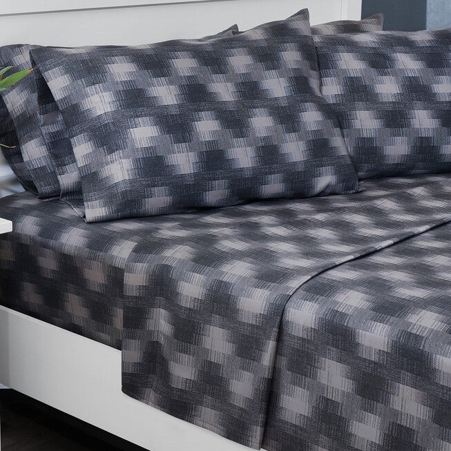 Ecko Shaded Stripe Microfiber Sheet Set Sheet Set, , on-hover image number 1