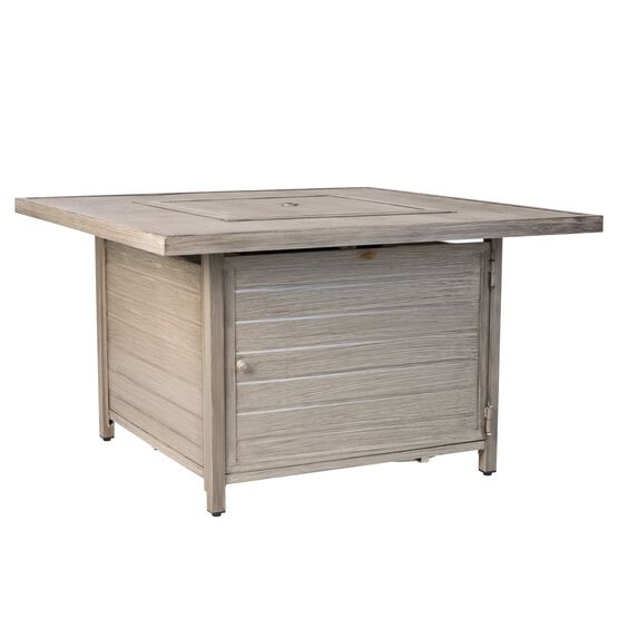 Langhorne Square Aluminum LPG Fire Pit in Barnwood, DRIFTWOOD, hi-res image number null