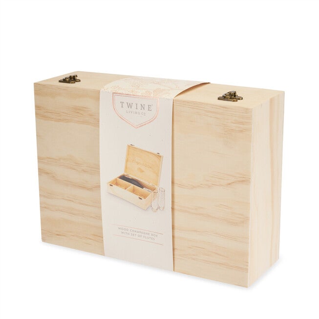 Celebrate Wood Champagne Box With Set Of Flutes, , alternate image number 4