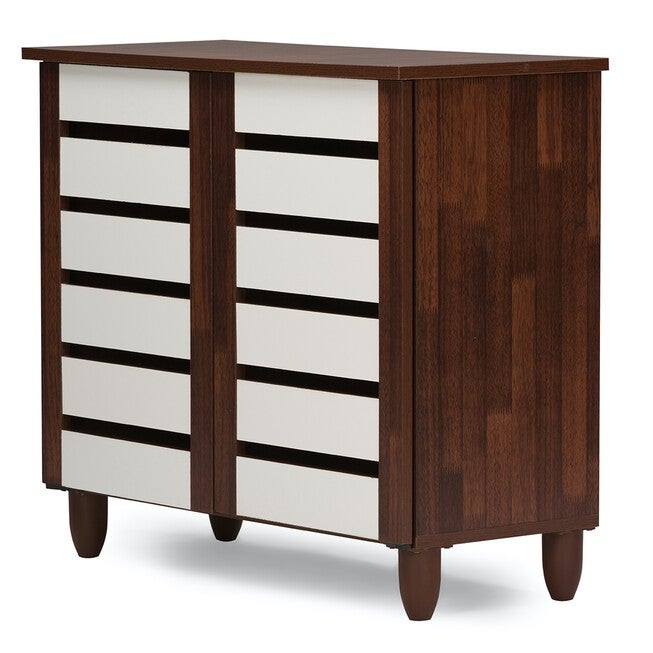 Gisela 2-Tone Shoe Cabinet With 2 Doors Furniture, , alternate image number null