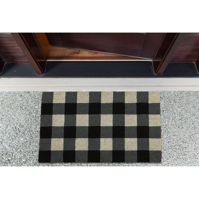 Black & White Buffalo Check Doormat, , alternate image number null