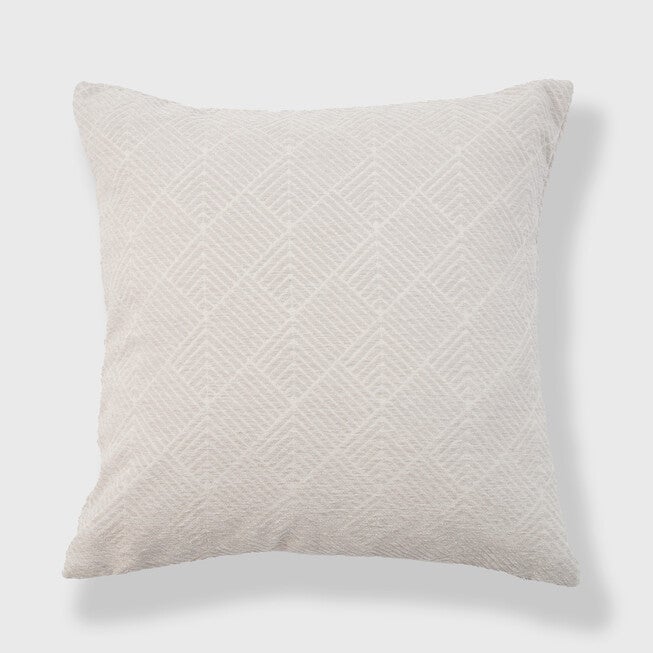 Diamond Geo Chenille Woven Jacquard Accent Pillow, TAUPE, hi-res image number null