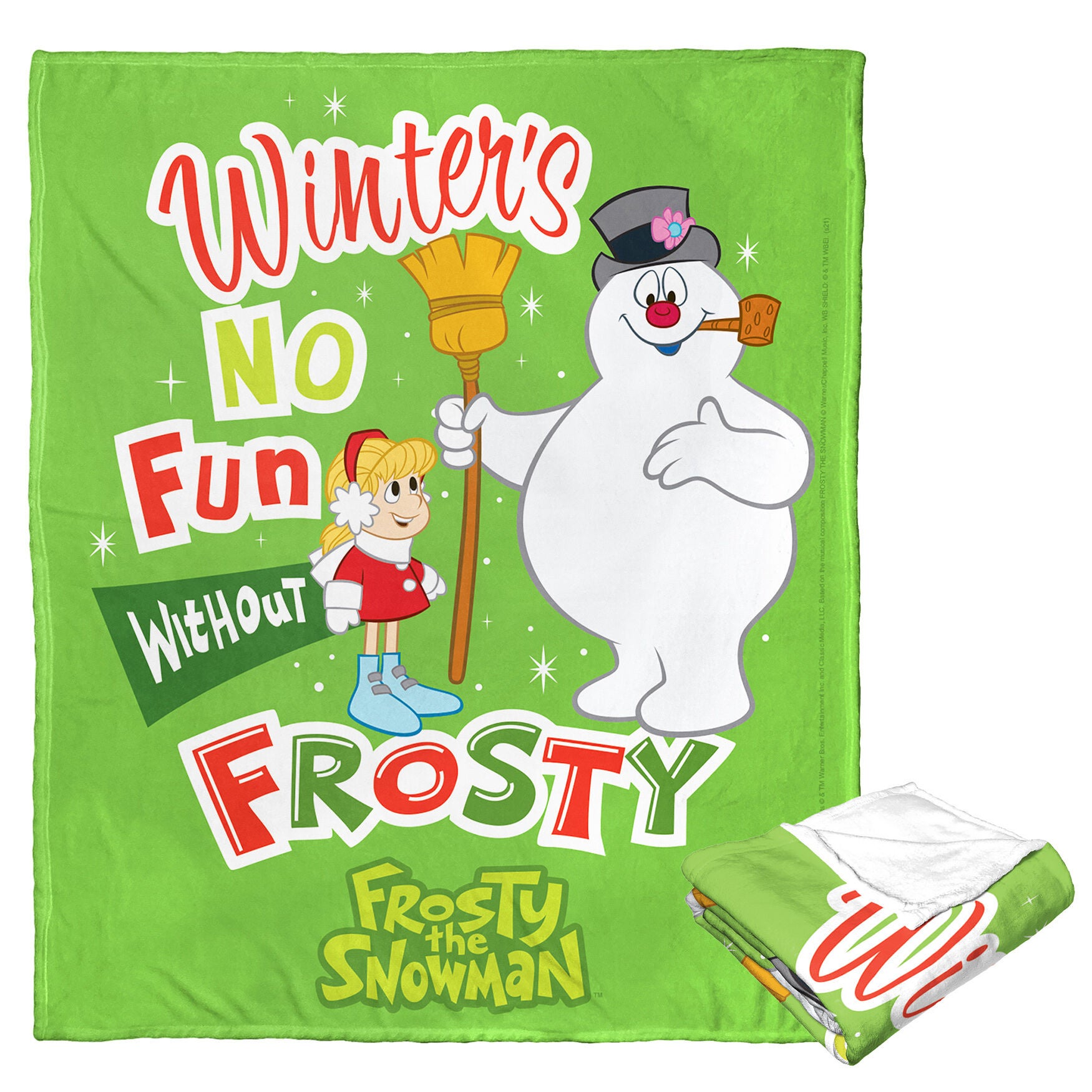 Frosty The Snowman No Fun Without Frosty Silk Touch Throw Blanket, O, hi-res image number 0