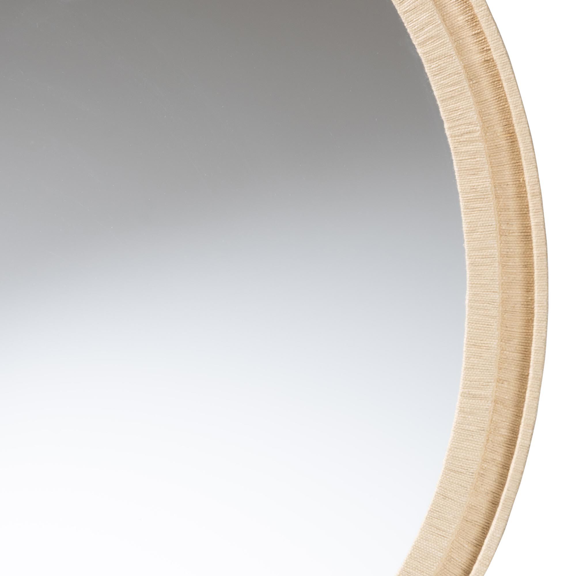 Lailan Oval Woven Grasscloth Mirror, BEIGE, alternate image number 3