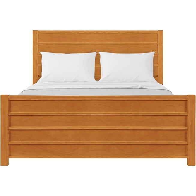Caroline Wooden Platform Bed in Cherry, King with 2 Nightstands, CHERRY, alternate image number null