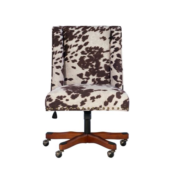 Delgany Office Chair Brown and White Cow Print, , alternate image number null