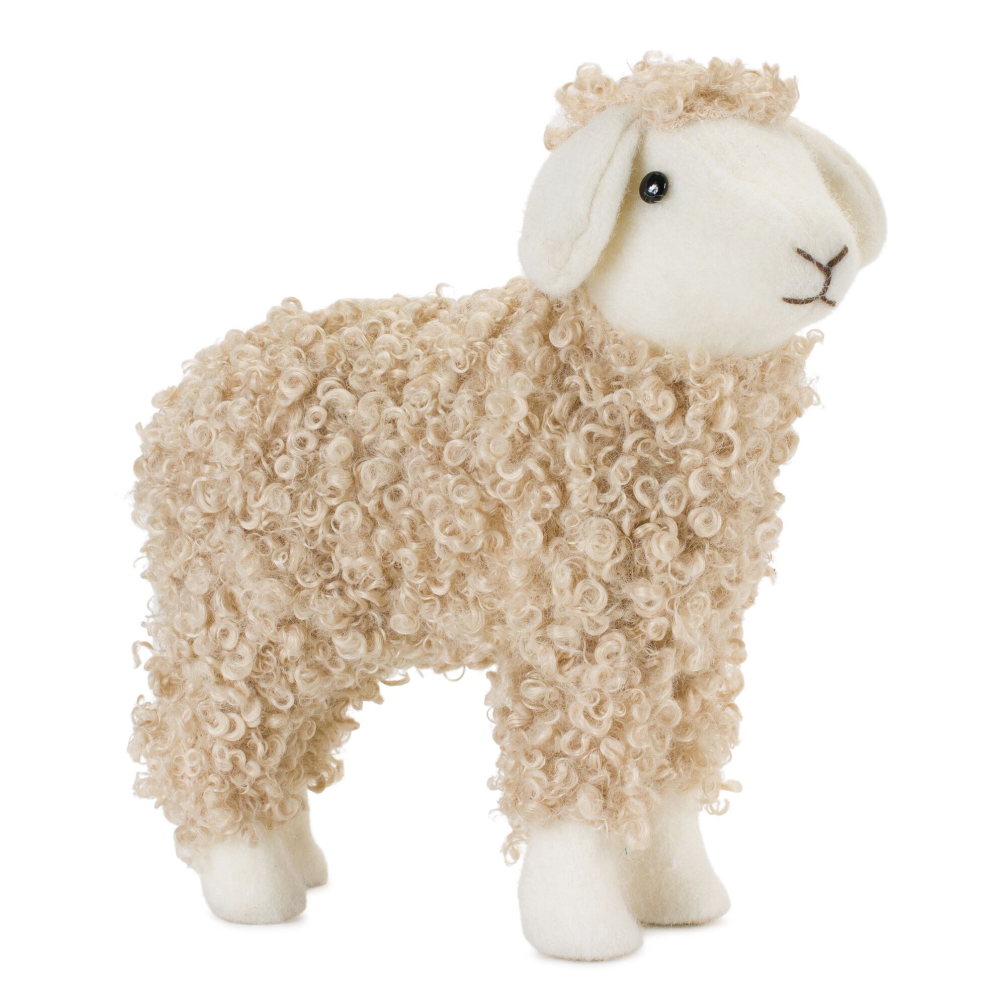 Sheep (Set of 2) 9.5 inchesL x 10.5 inchesH, 9 inchesL x 10.75 inchesH Foam/Fabric, BEIGE, alternate image number 1
