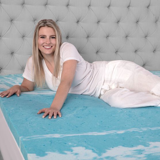 Sensorpedic 2 Inch Gel Swirl Memory Foam Mattress Topper Plus