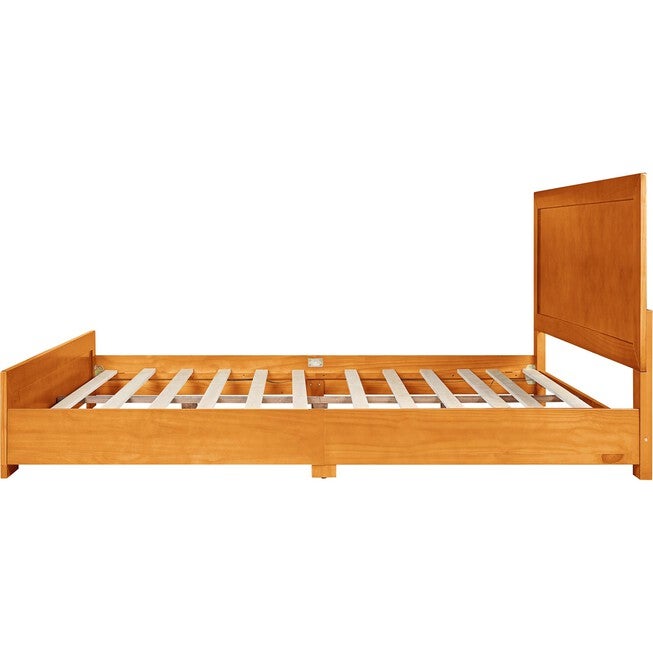 Oxford Platform Bed, Walnut, Twin, CHERRY, alternate image number 4
