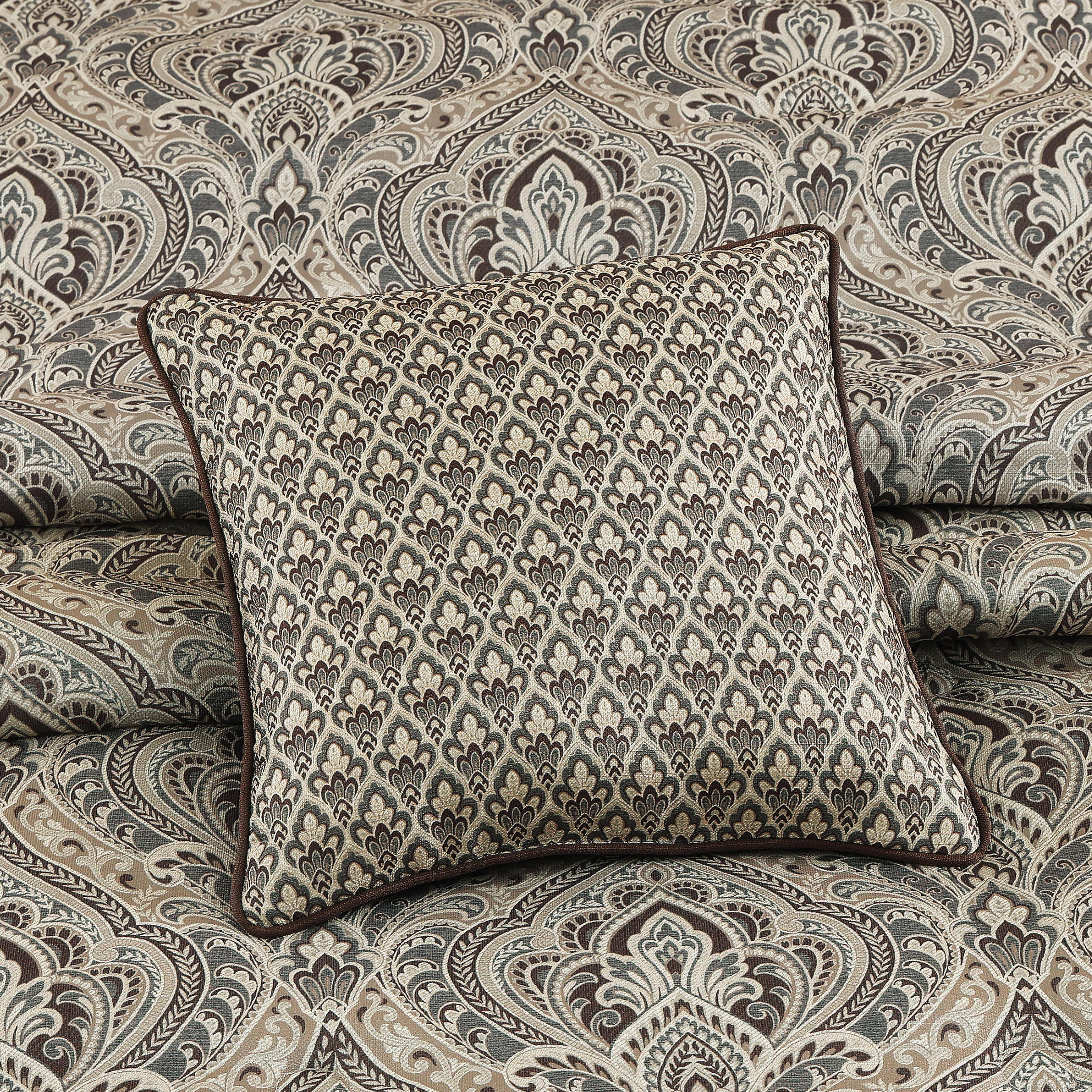 Maren 16 Inch Square Decorative Throw Pillow, CHOCOLATE, alternate image number null