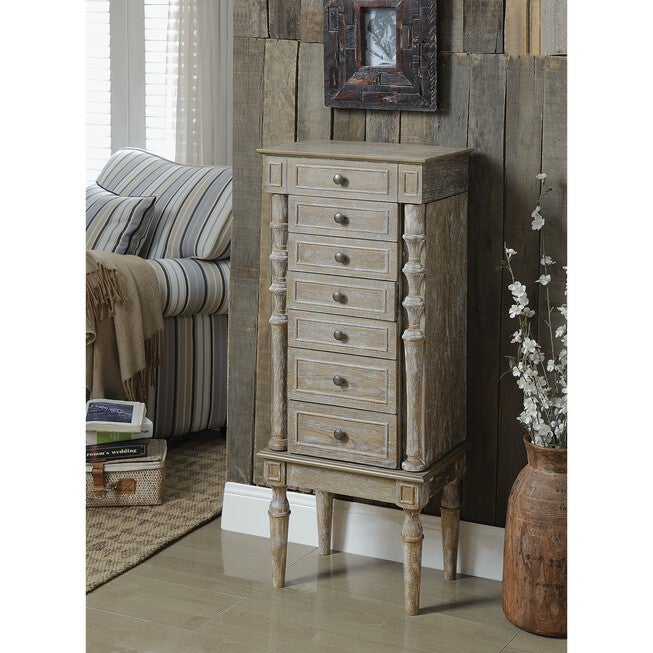 Jewelry Armoire, WEATHERED OAK, hi-res image number null