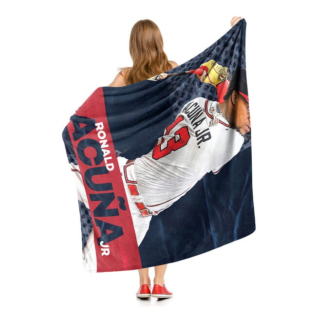 Mlb 575 Braves- Ronald Acuma Jr Silk Touch Throw Blanket, , on-hover image number null