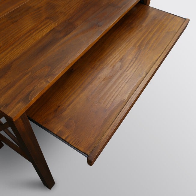 Montego Folding Desk with Pull-Out-Warm Brown, , alternate image number 10