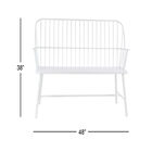 White Metal Farmhouse Bench, , alternate image number null