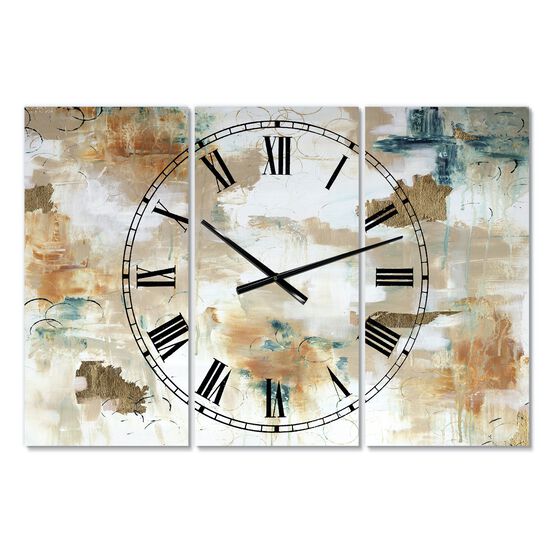 Gilded Daydreams Oversized Modern Multipanel Wall Clock, , alternate image number null