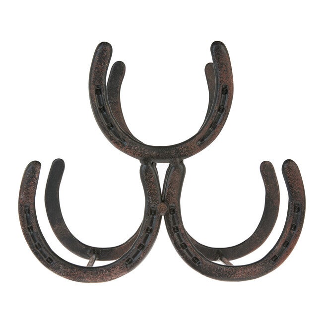Horseshoe 3 Bottle Metal Wine Rack, , alternate image number null