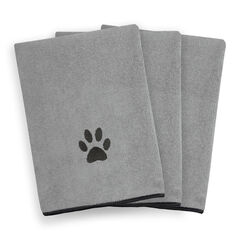 Embroidered Microfiber Pet Towel, Small, 3 Pieces