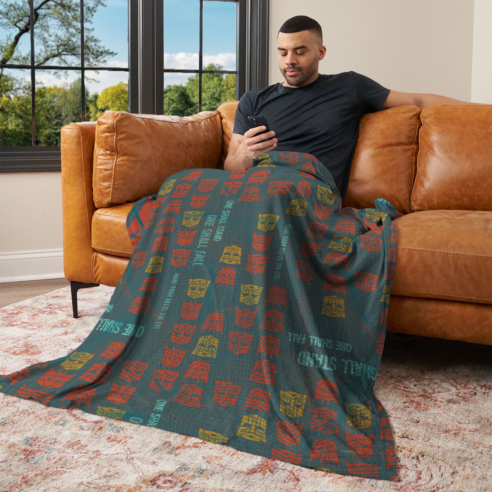 Hasbro Transformers One Shall Stand, One Shall Fall Silk Touch Throw Blanket 50X60 Inches, RED, alternate image number 2