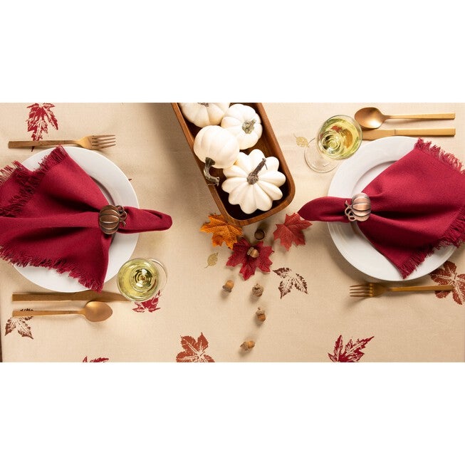 Rustic Leaves Print Tablecloth 60x120, , alternate image number null