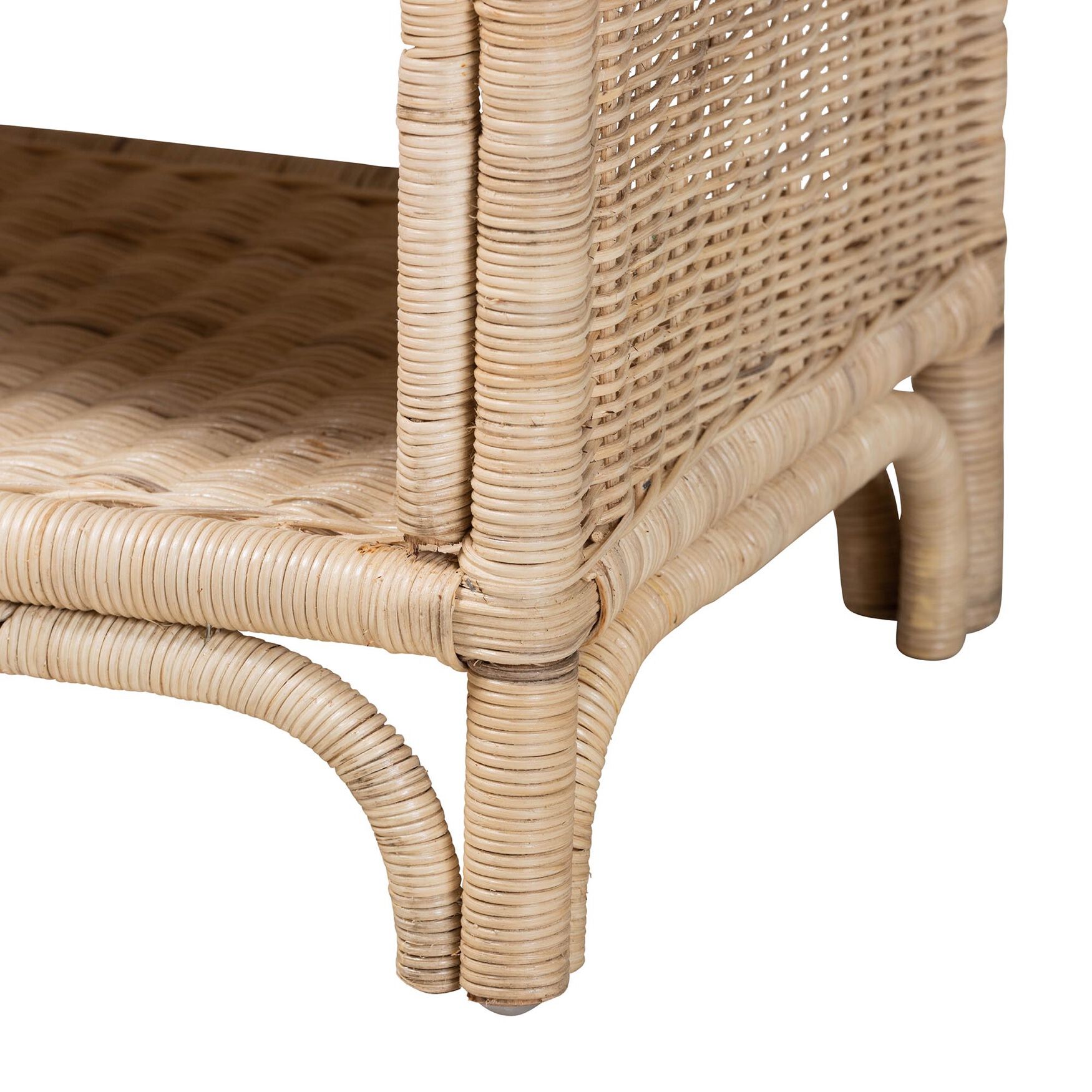 Magni Modern Bohemian Natural Brown Rattan 1-Drawer Nightstand, , alternate image number 5