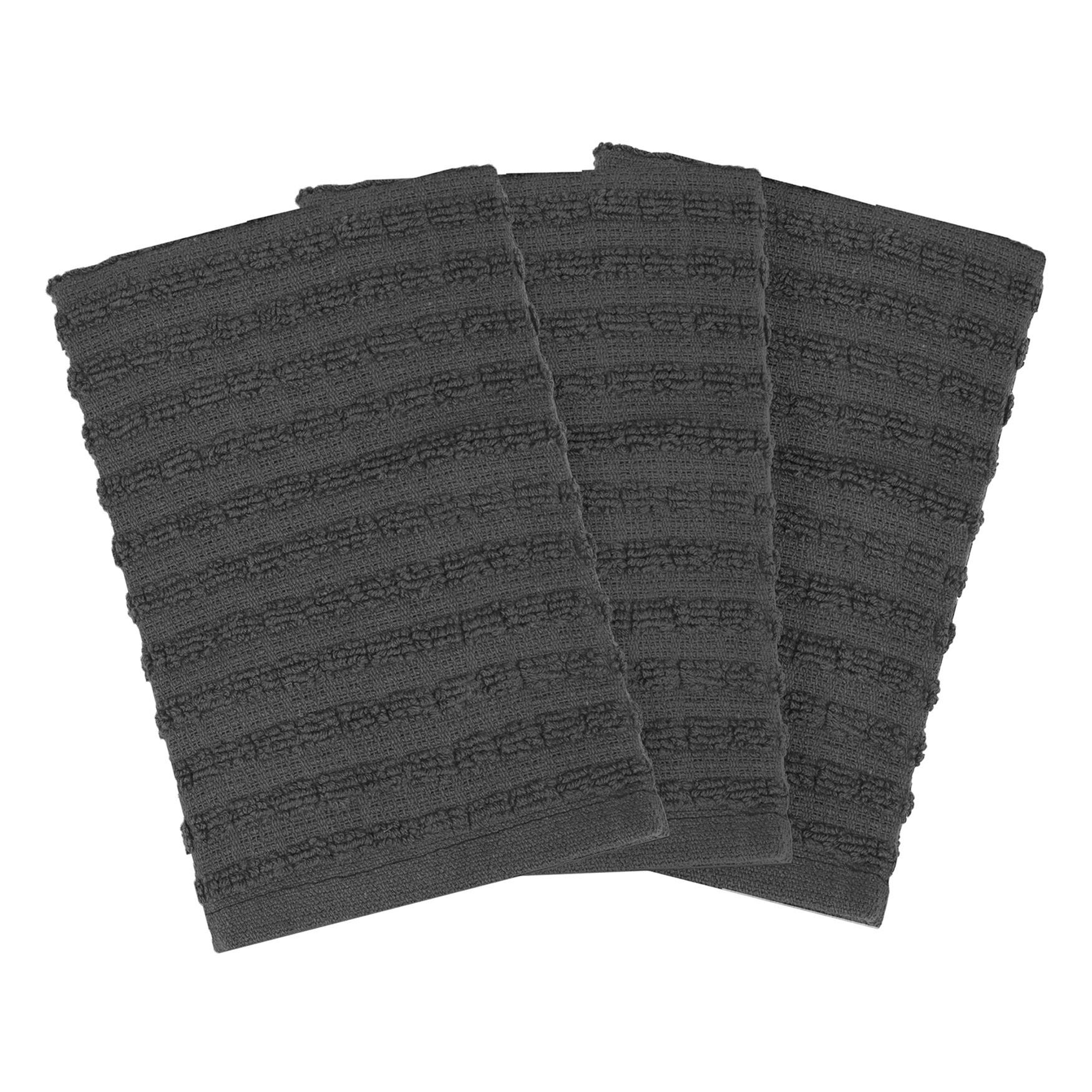 Royale 3Pk Solid Dish Cloth, GRAPHITE, hi-res image number 0