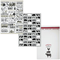 Designer Print Towel Set/3- Farmhouse