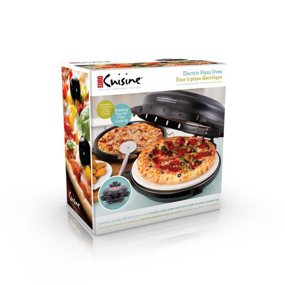 Euro Cuisine 12" Rotating Pizza Maker with Stone & Baking Pan, , alternate image number null
