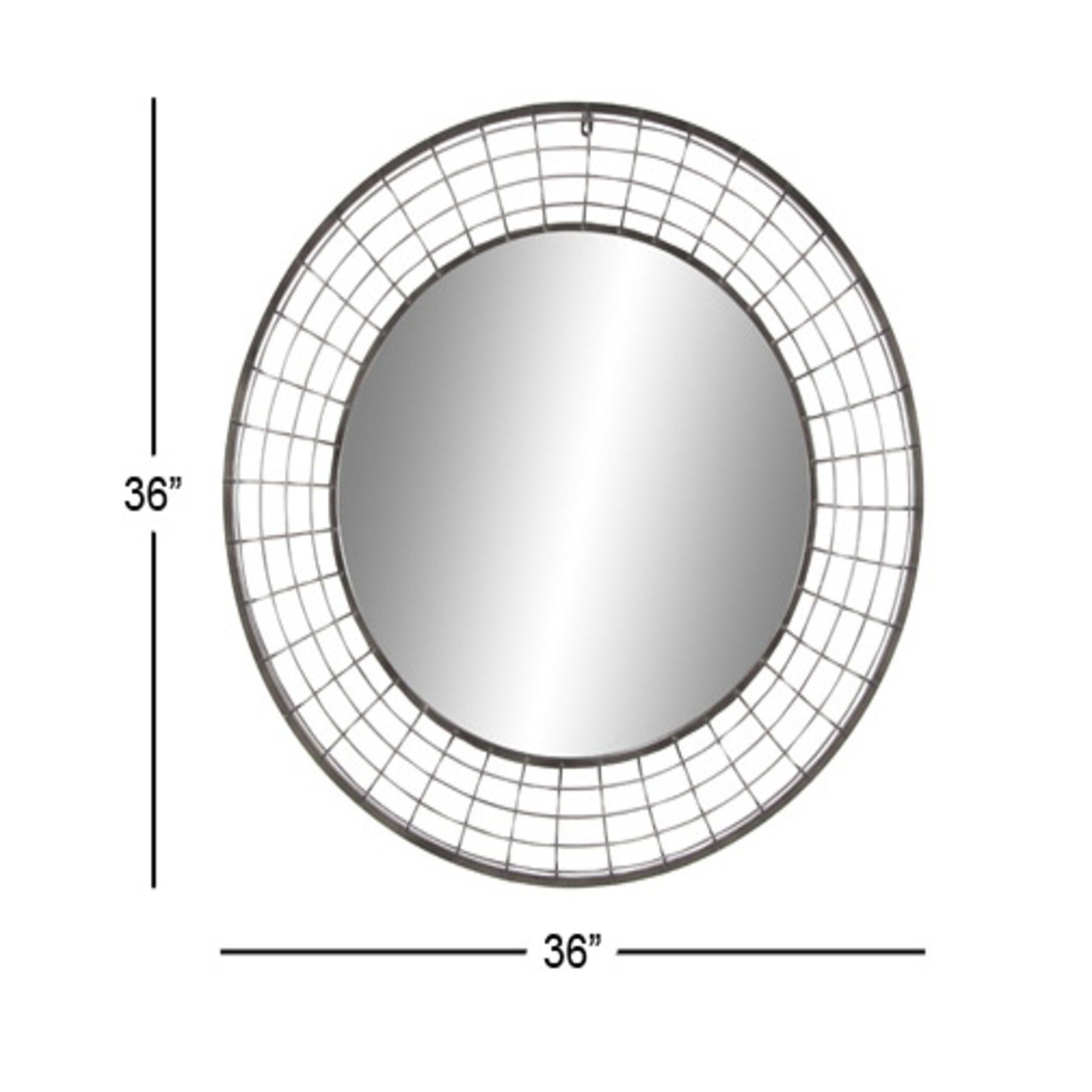 Black Industrial Metal Wall Mirror, , alternate image number 5