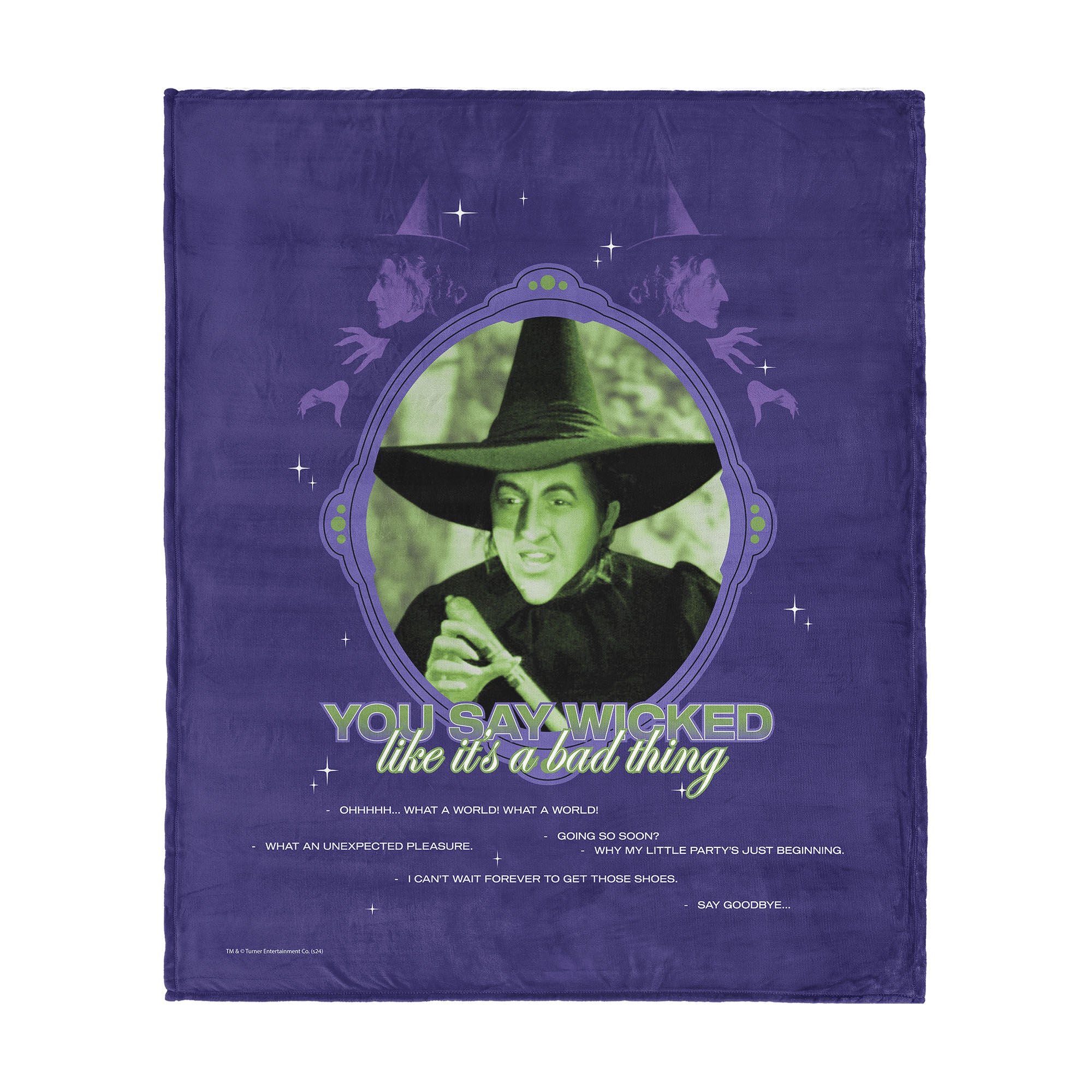 Warner Bros. The Wizard of Oz Wicked Bad Silk Touch Throw Blanket 50x60 Inches, PURPLE, hi-res image number 0