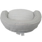 Stripe Printing poly-cotton bolster with detachable faux fur cushion Medium Size, , alternate image number null