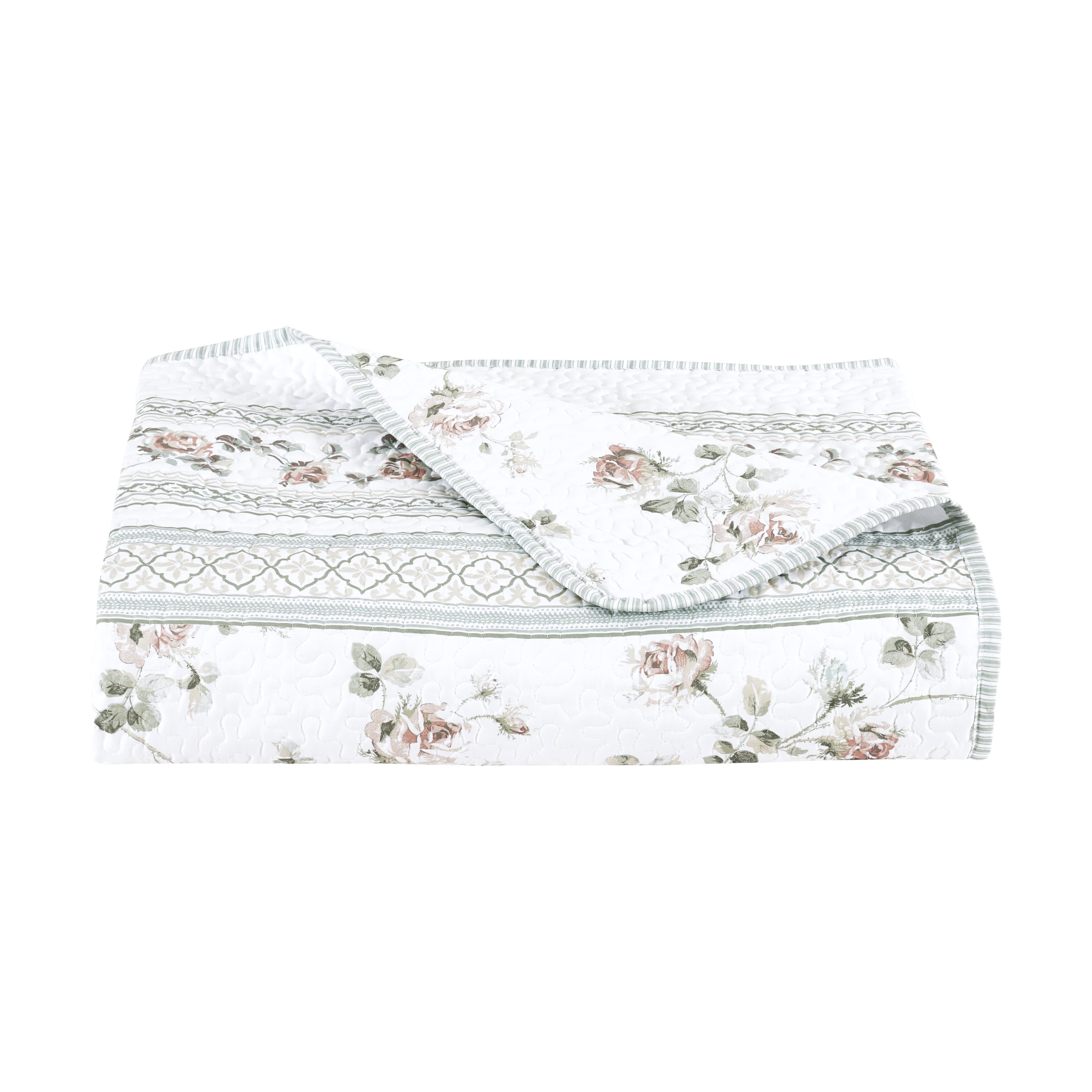 Rialto Sage 3 Piece Quilt Set, SAGE, alternate image number 4