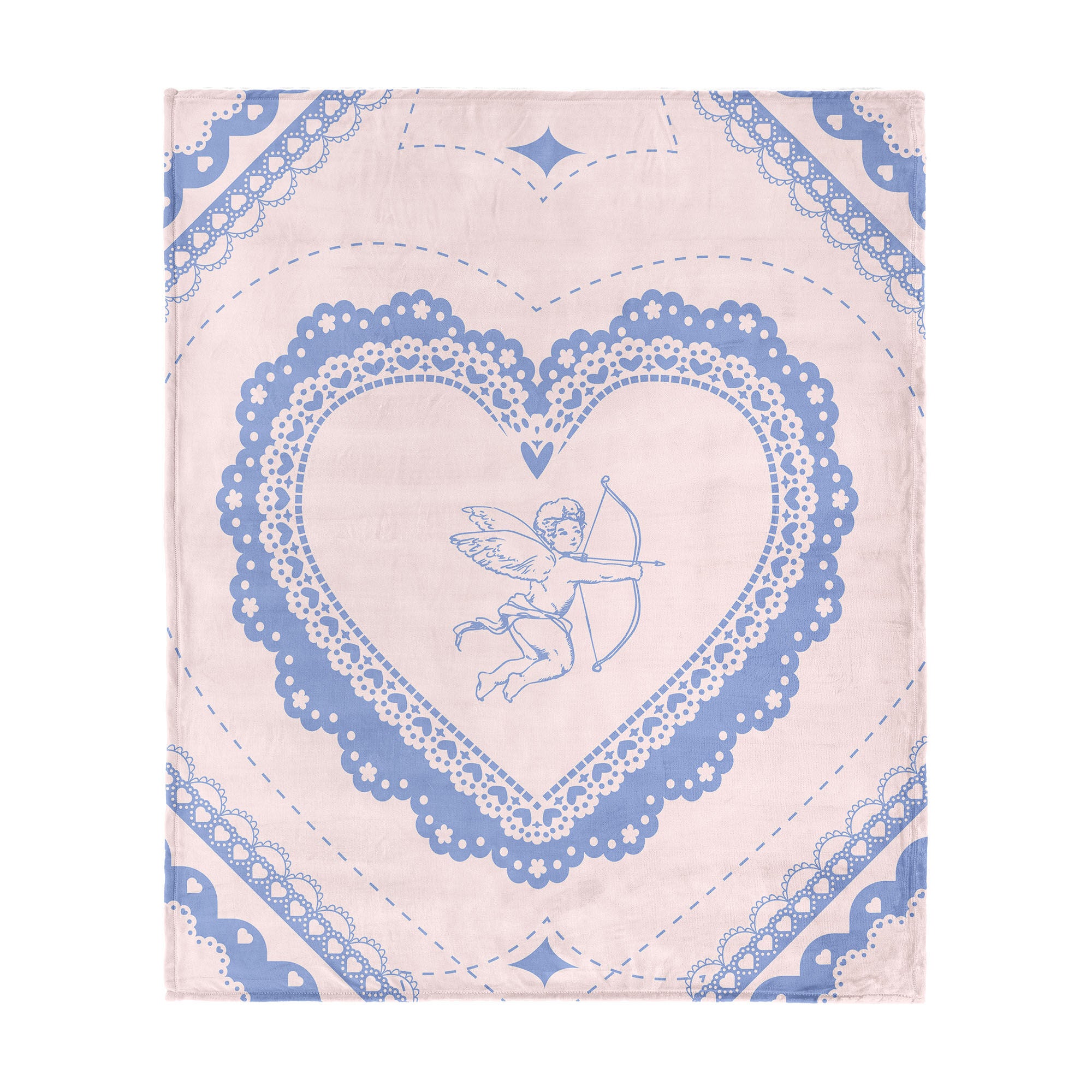 Valentine's Day Vintage Hearts Silk Touch Throw Blanket 50x60 Inches, HEART THROW, hi-res image number 0