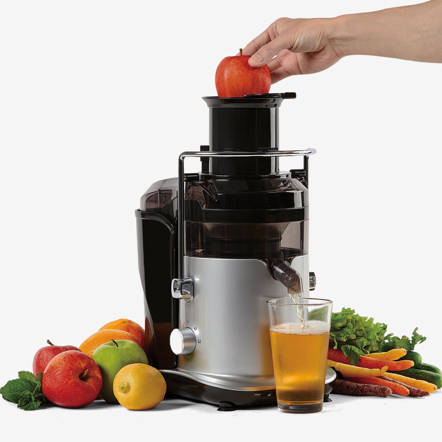 Power XL™ Self-Cleaning and Self-Feeding Juicer, STAINLESS, hi-res image number 0