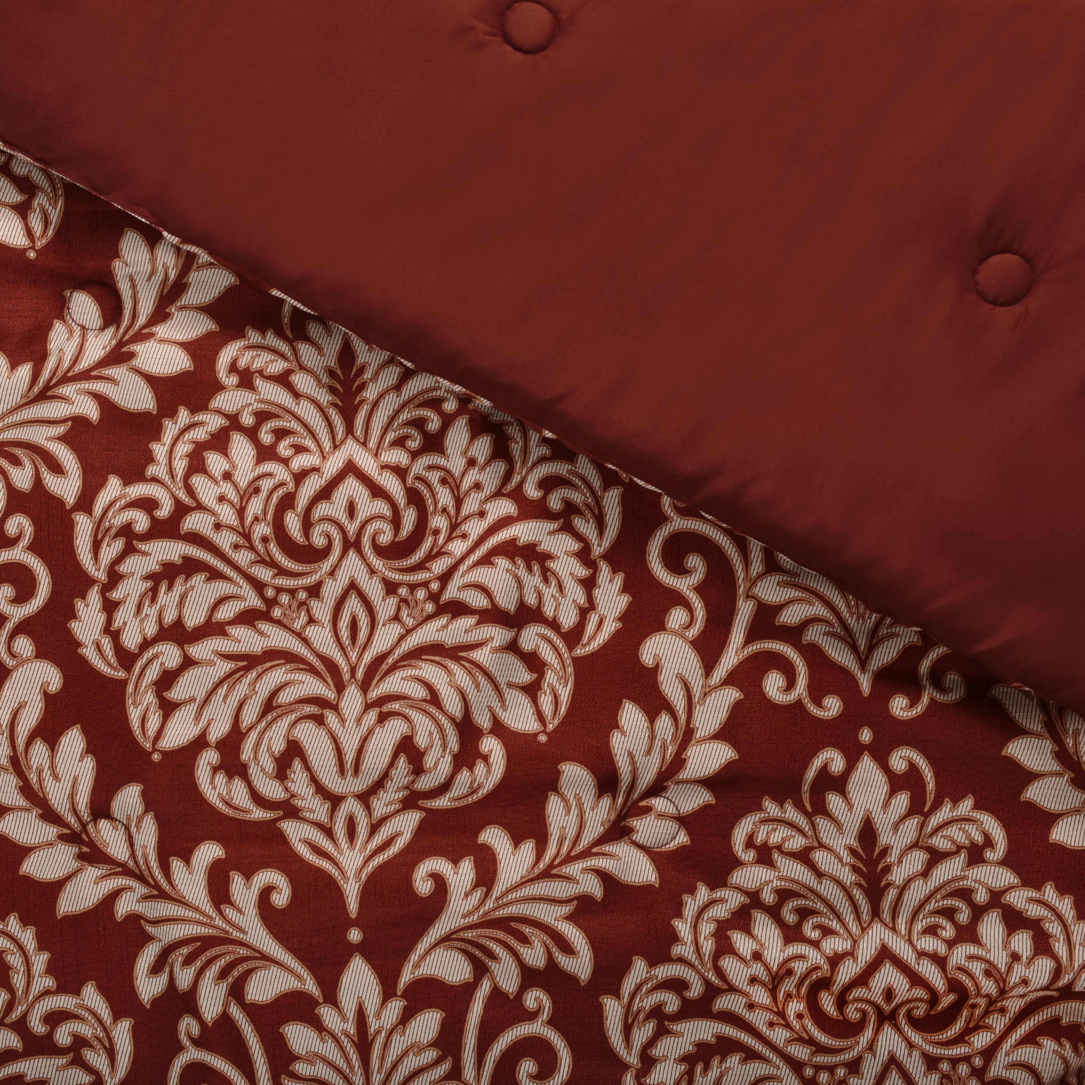 Lazia 3 Piece Comforter Set, RED, alternate image number null