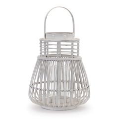 Woven Rattan Lantern 14.5"H