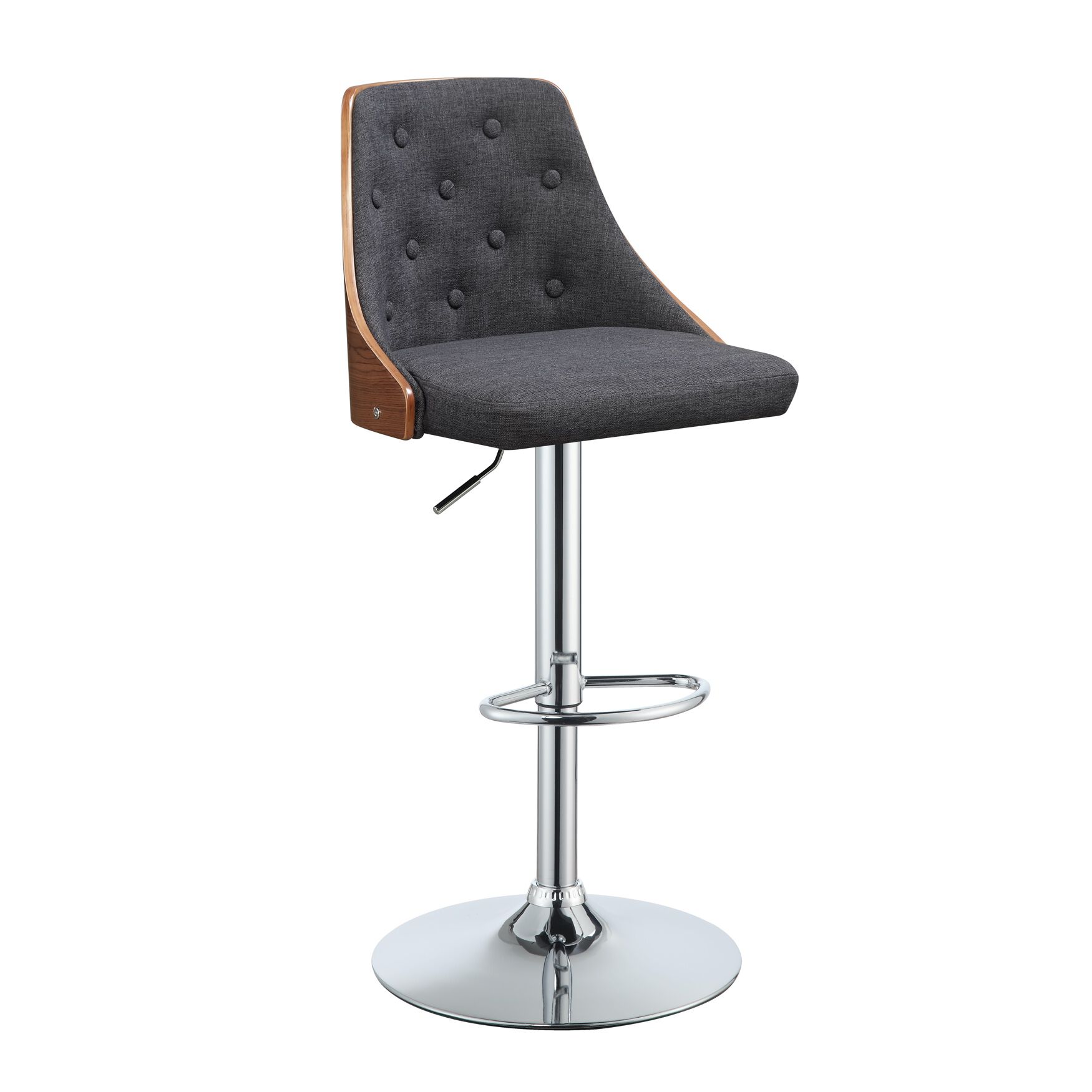 Swivel Adjustable Stool (1Pc), LINEN WALNUT, hi-res image number 0