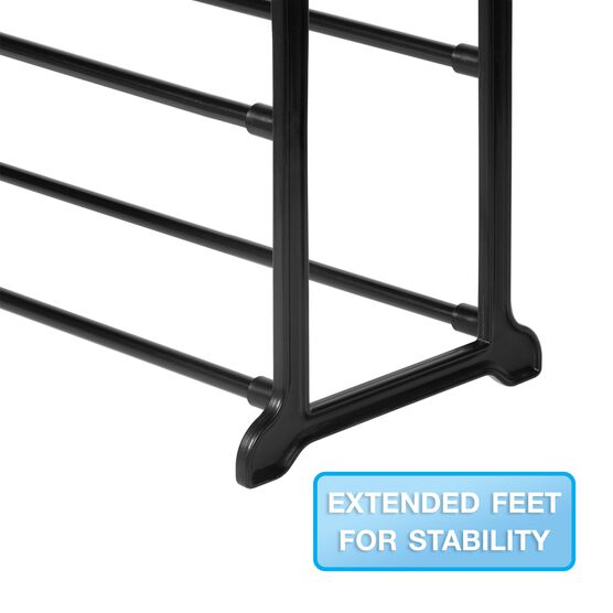 Saving Design, 7-Tier Shoe Rack Storage Organizer, Holds Up To 30-Pair, 35.43" X 8.86" X 36.61", Black, , alternate image number null