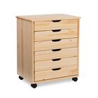 Croghan Six Drawer Wide Rolling Storage Cart, , alternate image number null